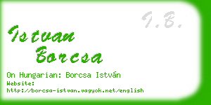 istvan borcsa business card