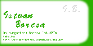 istvan borcsa business card